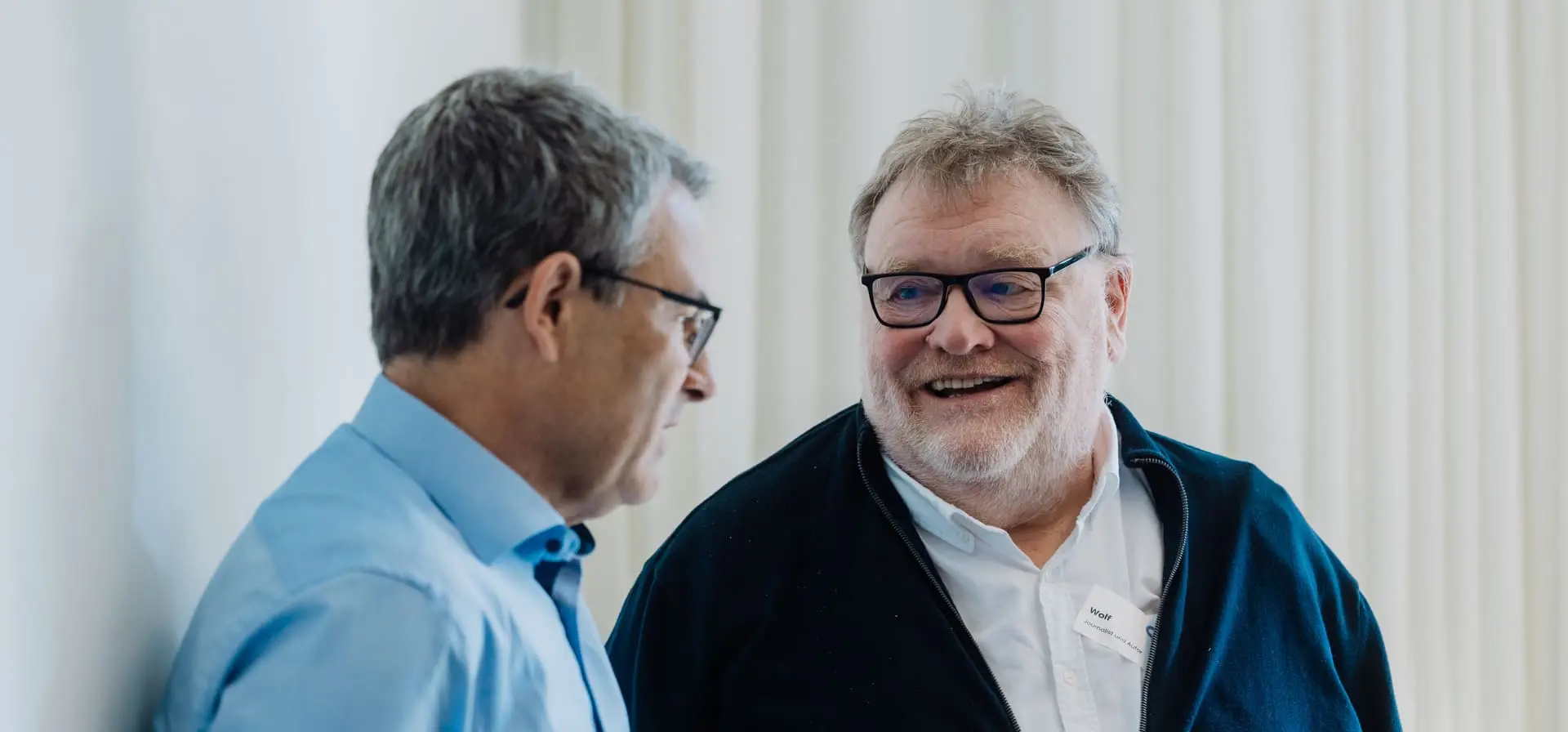 Wolf Lotter im Gespräch mit einem Teilnehmer